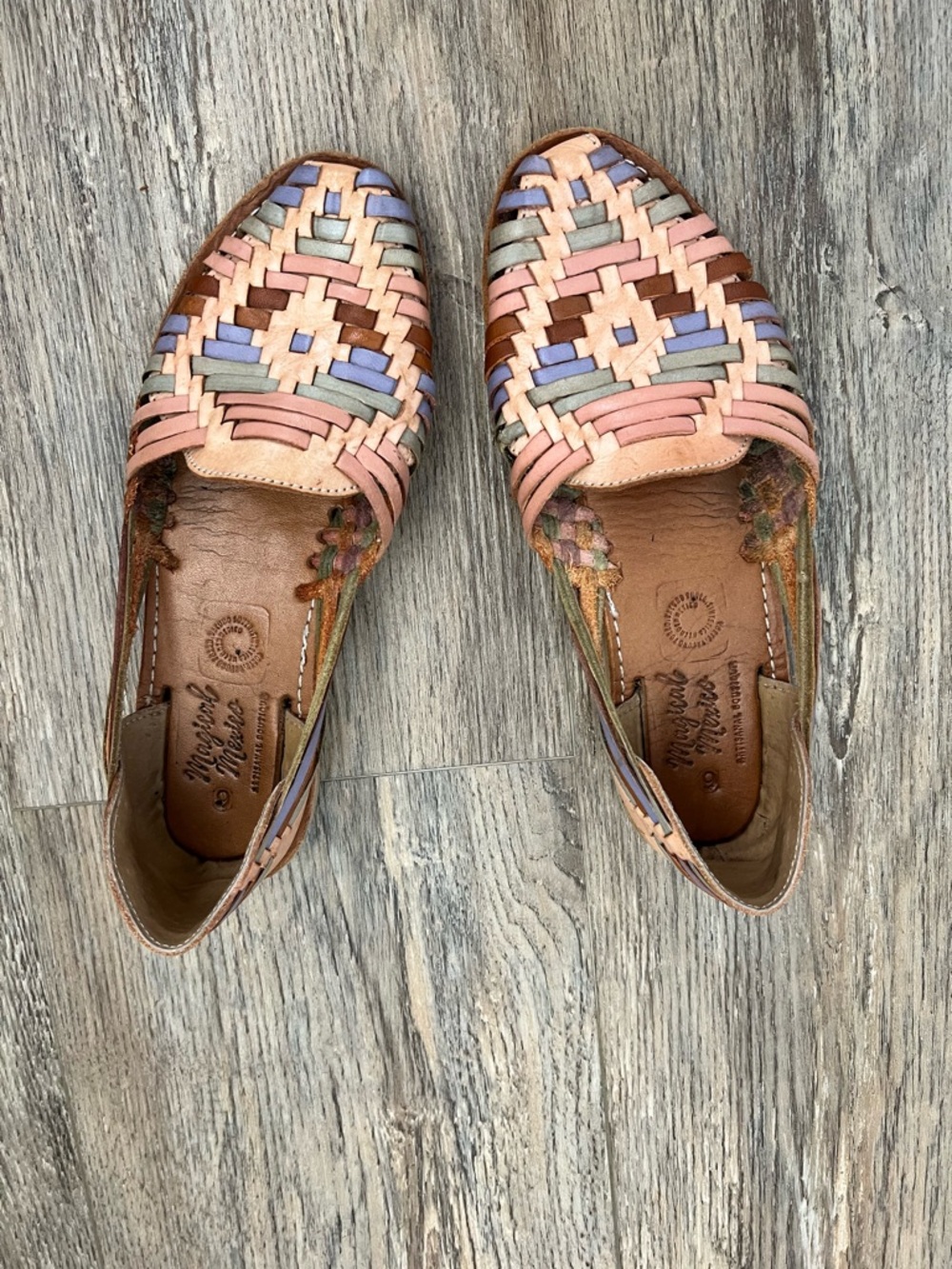 Multi-Color Leather Huraches - Picture 2 of 8